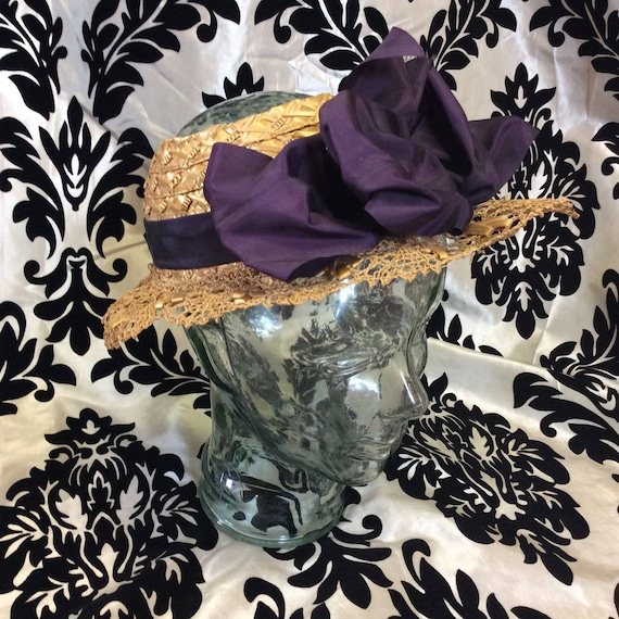 1940's Handwoven Straw Hat