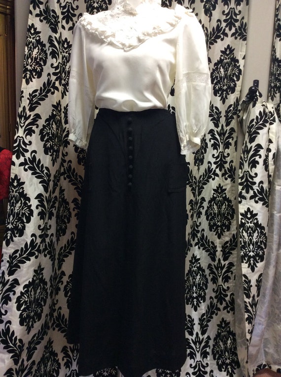 30's Bias Cut Black Beauty Skirt