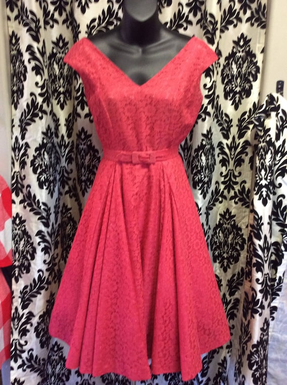 50's Strawberry Lace Dress