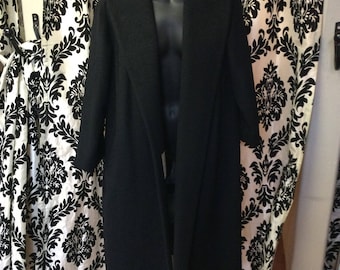 50's Black French Woolen Lilli Ann Coat