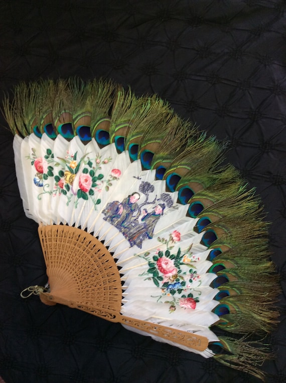1920's Handpainted Japanese Fan