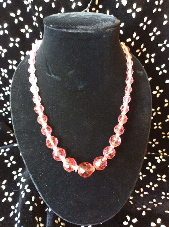40s Pink Glass Beads