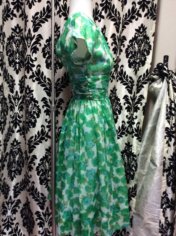 Graceful Green and Blue Marigold Dress - image 4
