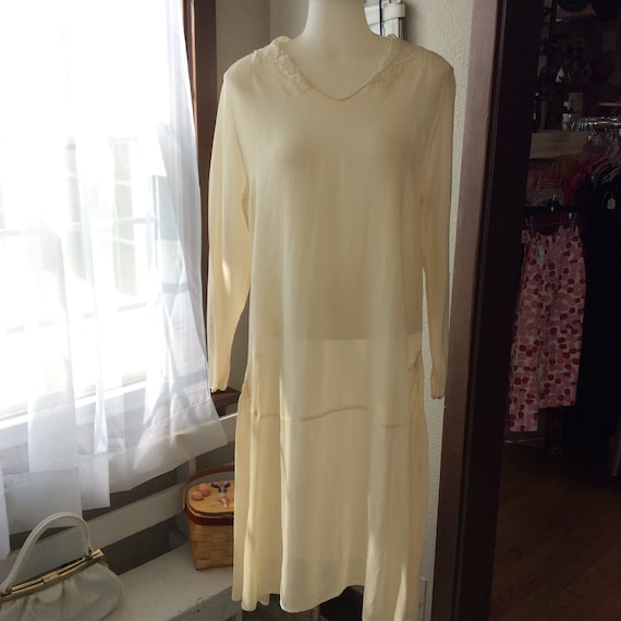1920's Ivory Wedding Dress in Rayon