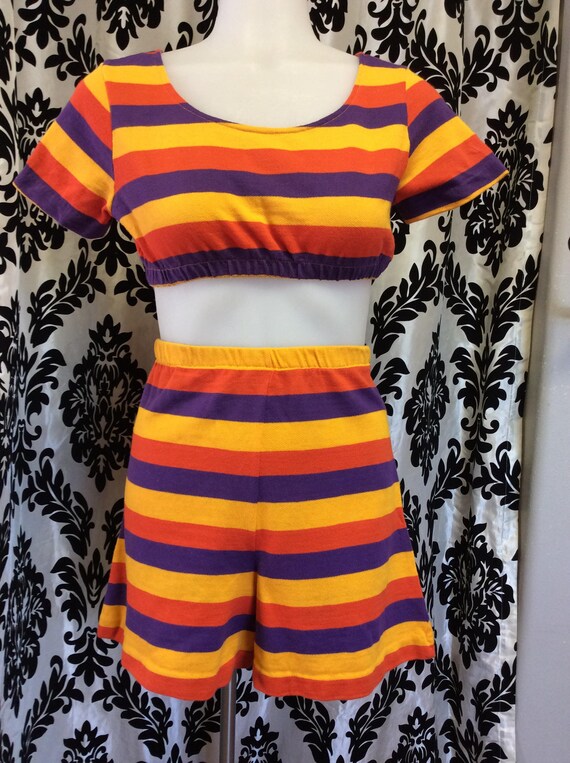 Incredible 1960's Striped Playsuit