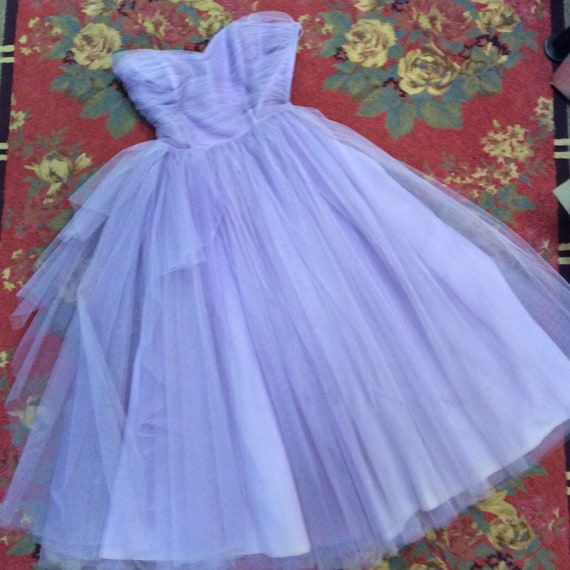 50s Lavender Tulle Dress