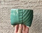 Jade Slants Textured Ceramic Planter (Extra Small), Succulent Planter, Cactus Planter, Herb Pot, Flower Pot