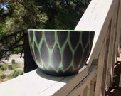 Jade on Black Snake Skin Ceramic Planter (Rounded Bowl) Succulent Planter, Cactus Planter, Herb Pot, Flower Pot