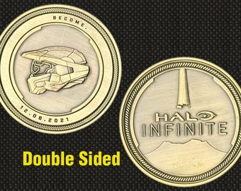Halo Infinite Master Chief Release Date Challenge Coin - 4K