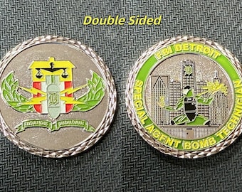 FBI Detroit Special Agent Bomb Technician Challenge Coin - 4K