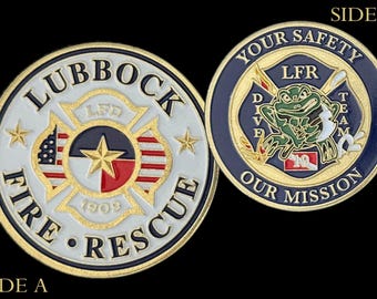 Lubbock Fire Rescue LFR Dive Team 19 Challenge Coin - 4F