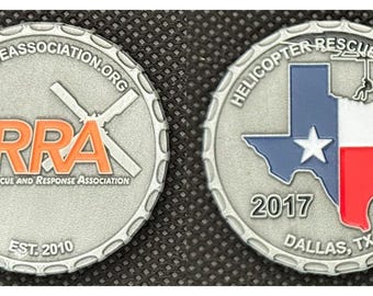 HRRA 2017 Helicopter Rescue Summit Dallas Texas Challenge Coin - 4D