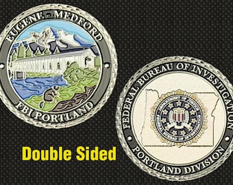 FBI Portland Division Eugene-Medford Challenge Coin - 4L