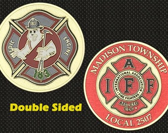 Madison Township Firefighters IAFF Local 2507 Challenge Coin - 4L
