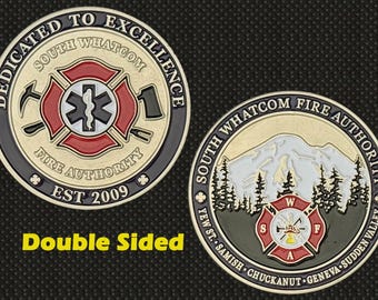 South Whatcom Fire Authority (Est. 2009) Challenge Coin - 4L