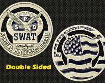 Covina Police SWAT (Est. 1968) Special Problems Detail Challenge Coin - 4L