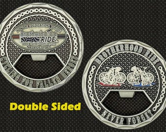 Brotherhood Ride "Cycling For Fallen Heroes" Never Forget Challenge Coin - 4L