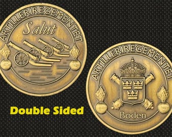 Artilleriregementet Boden (Salut, Artillery Theme) Challenge Coin - 4L