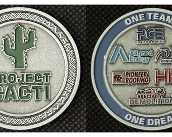 Project Cacti "One Team One Dream" Challenge Coin - 4C