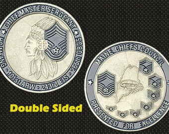 Maine Chiefs Council (Chief Master Sergeant, Maine ANG) Challenge Coin - 4L