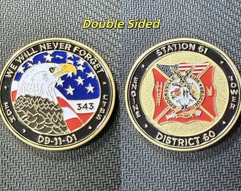 Brooksville Fire Rescue Station 61 9/11 Memorial Challenge Coin - 4I