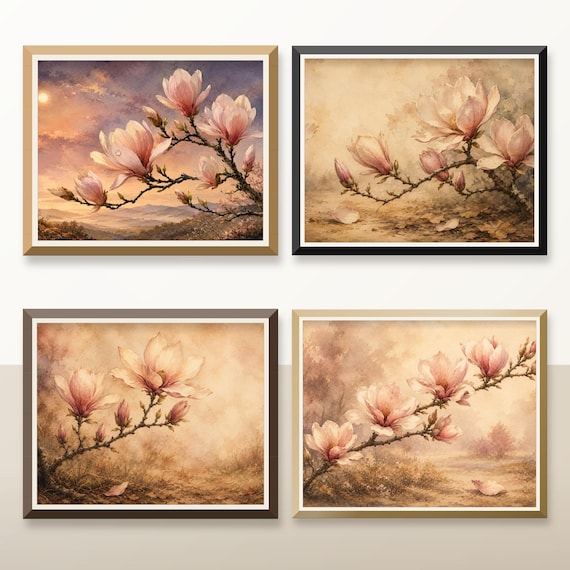 Magnolia Blossoms Branch Prints
