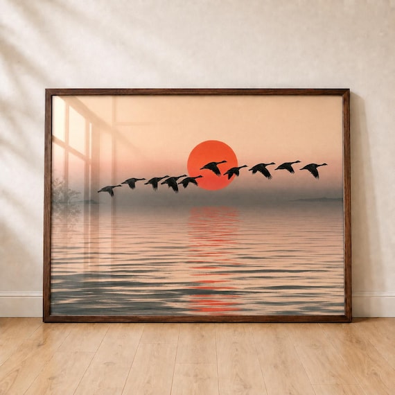 Set of 2 Flying Geese Prints