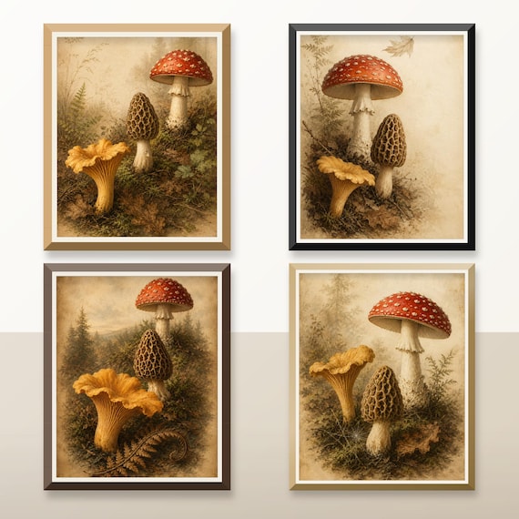 Forest Mushroom Prints