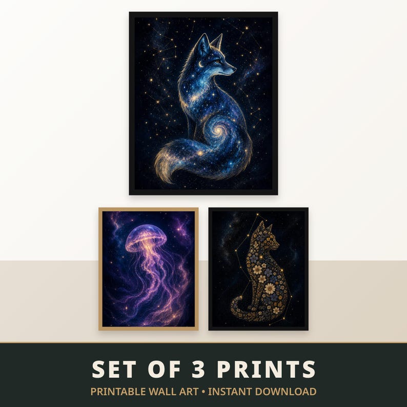 Cosmic Fox — printable wall art