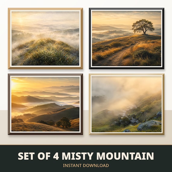 Misty Mountain Sunrise Prints