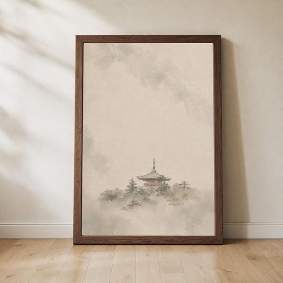 Japanese Pagoda Garden Print
