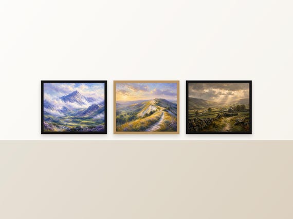 UK National Parks Landscape Prints Set