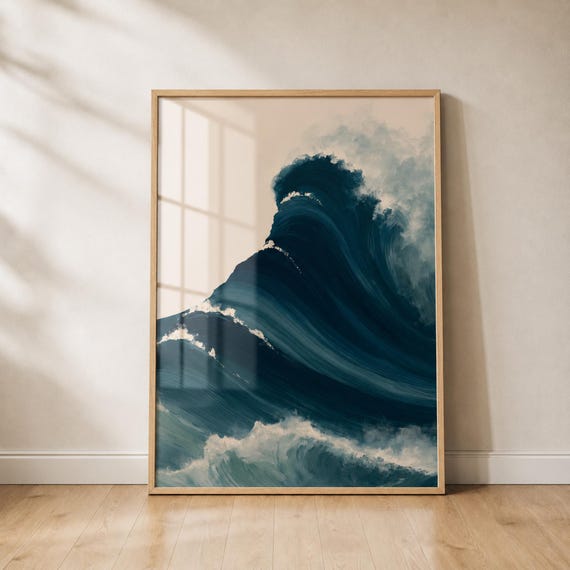 Set of 3 Crashing Ocean Waves Prints