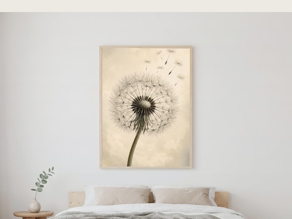 Set of 4 Dandelion Seeds Blowing Prints
