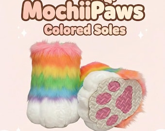 Botas de peluche con patas de animal personalizables para cosplay