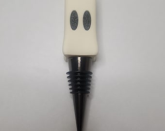 Ghost 3D Printed Wine Stopper - Modern Minimalist Bottle Topper - Unique Barware Gift for Hostess