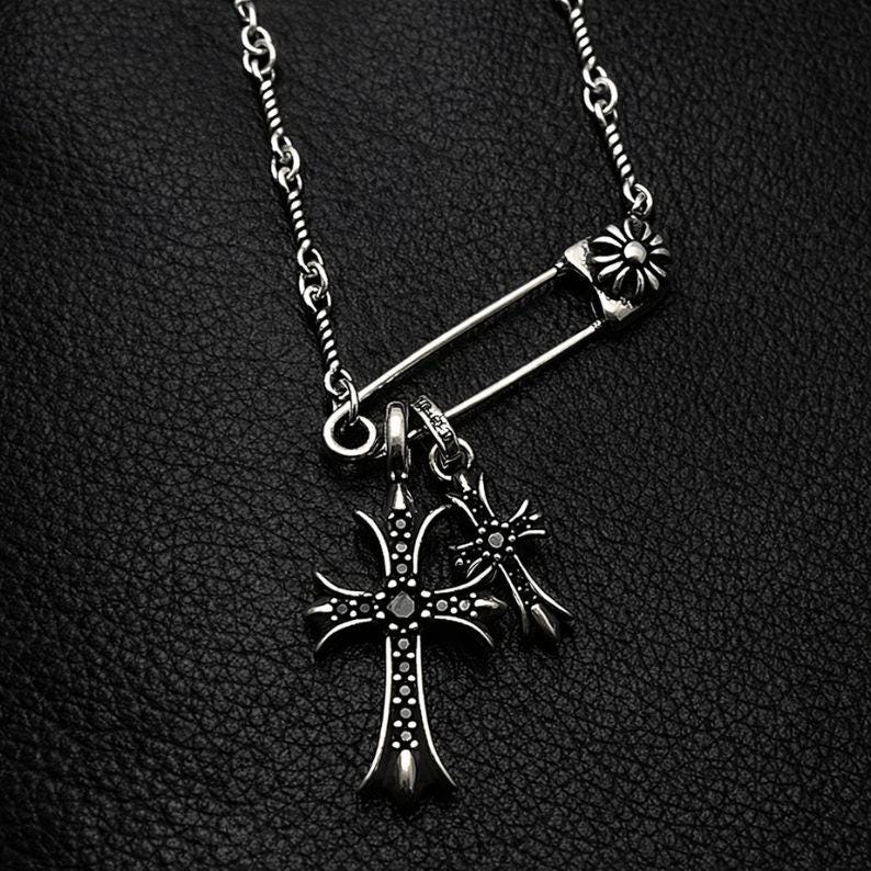 Chrome hearts necklace safety pin - Etsy 日本