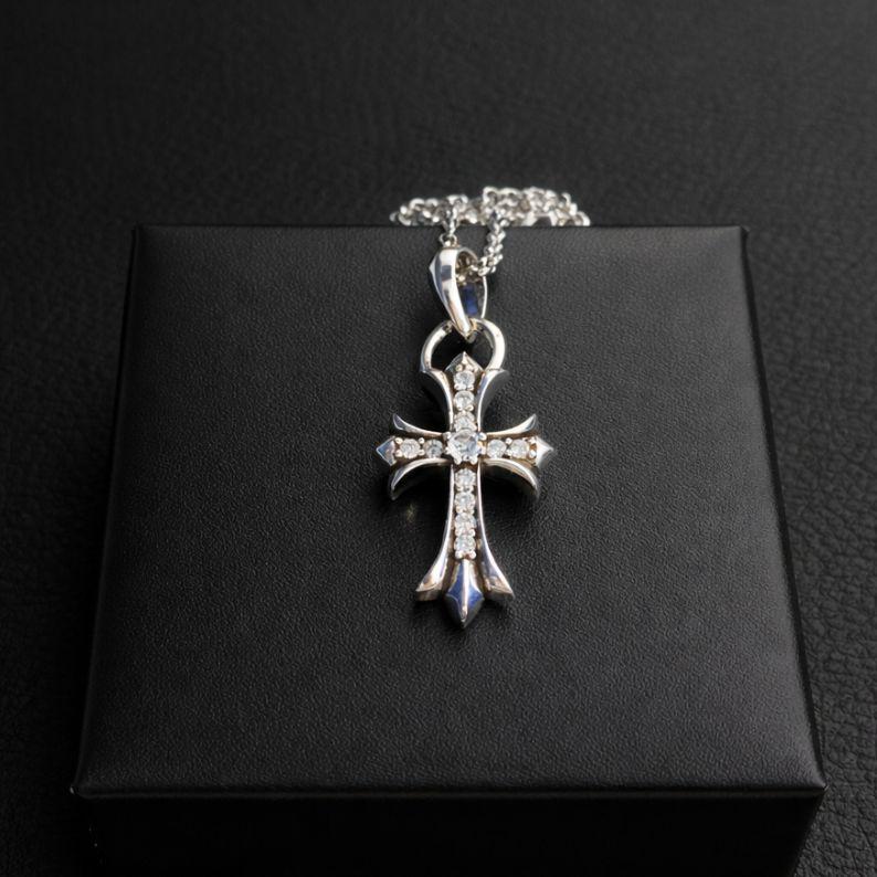 Double cross necklace chrome hearts - Etsy 日本