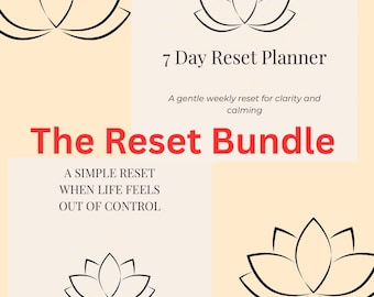 Paquete de reinicio / Guía de reinicio de 30 días + Planificador de reinicio semanal / Cuaderno de ejercicios de reinicio mental / Paquete de planificador digital