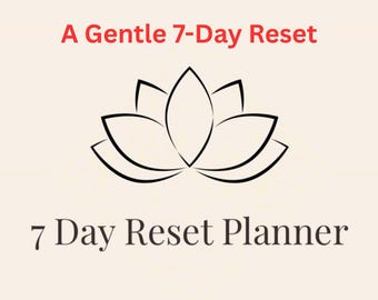 Guía de reinicio semanal / Planificador semanal sencillo / Cuaderno de ejercicios de reinicio mental / Reinicio digital para mujeres agobiadas