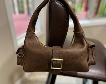 Full Grain Leather Hobo Shoulder Bag