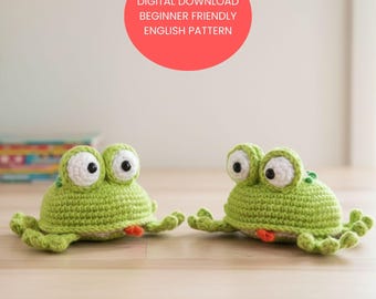 Crochet Frog Toy Pattern | Amigurumi PDF (Beginner Friendly)
