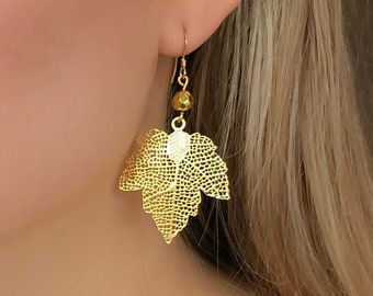 Gold Leaf Earrings