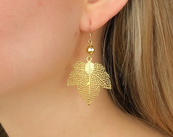 Gold Leaf Earrings