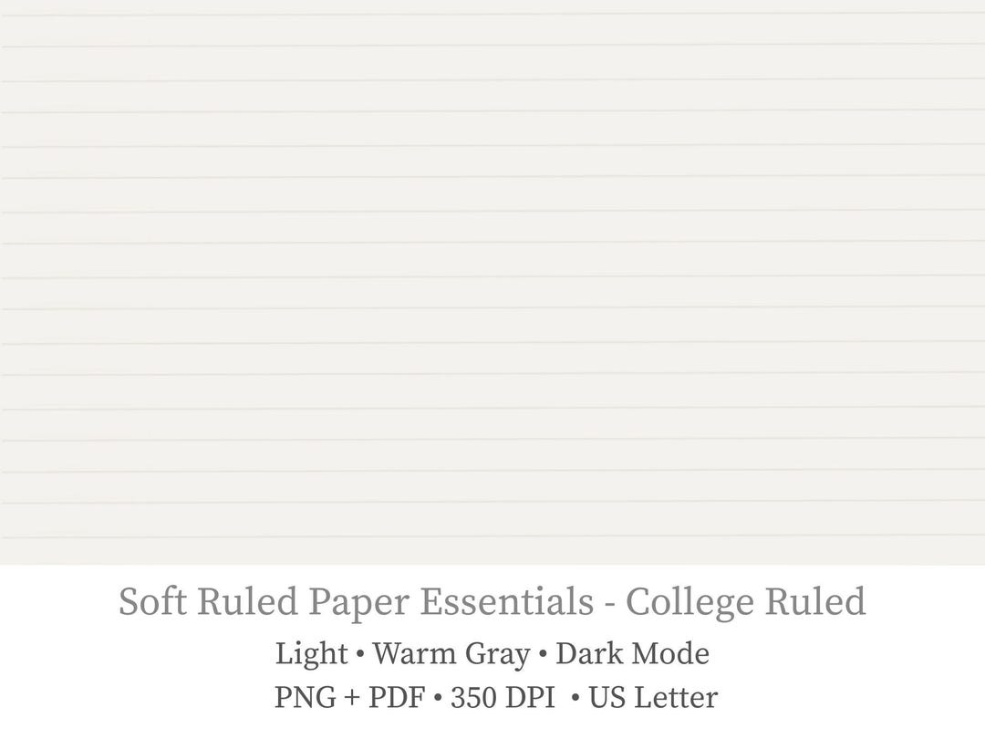 College Ruled Paper | 7mm Lined Paper | US Letter | Printable & Digital ...