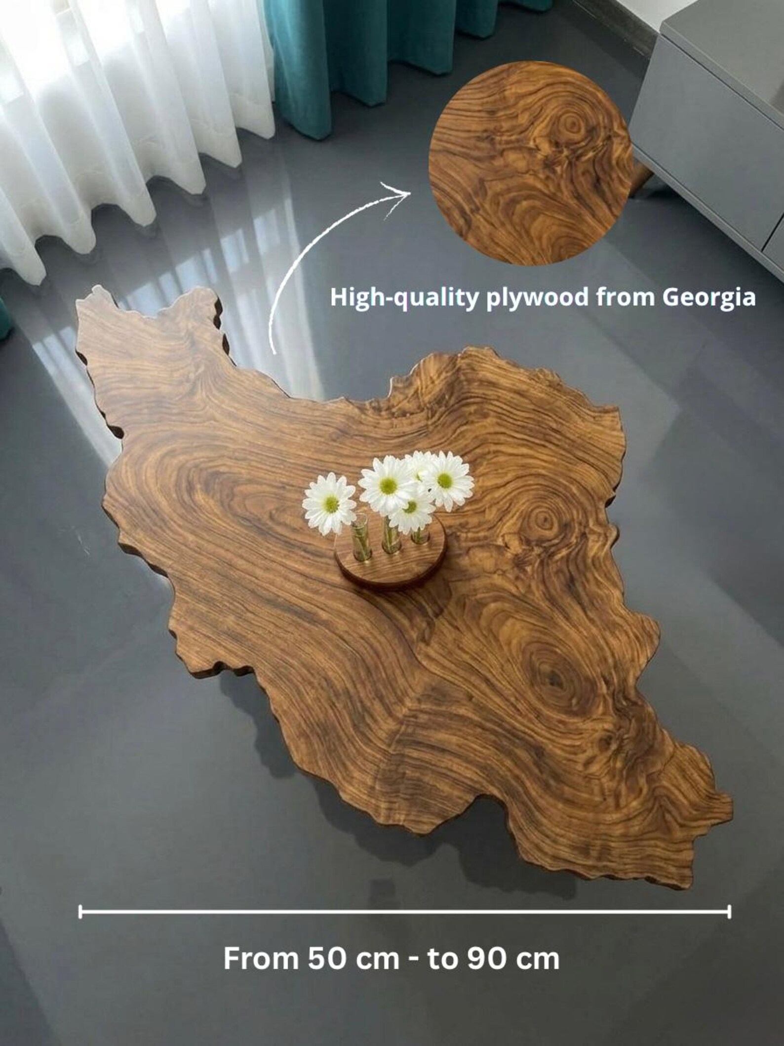 Handmade Iran Map Coffee Table - Persian Map Plywood Center Table ...