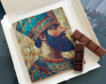 Regalo di cioccolato artigianale dell'antico Impero - Cioccolato artistico di Re Ciro il Grande - Dolce di dinastia esotica - regalo orientale Kurosh Kabir