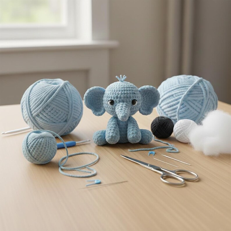 Easy Baby Elephant Crochet Pattern – Low-sew Amigurumi for Beginners - Etsy