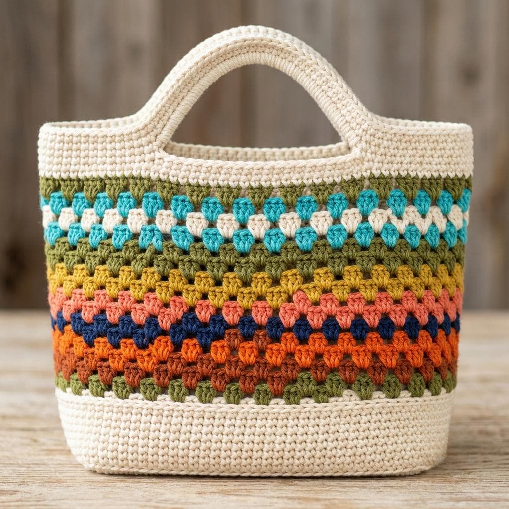 40 Market Bag Crochet Patterns for Reusable Totes, Mesh Shoppers, and Everyday Carryalls 8 Granny Stitch Market Bag Crochet