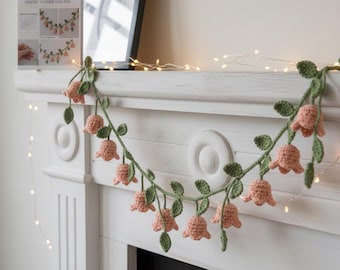 Crochet Flower Garland Pattern | Easy Floral Vine Wall Hanging for Home Decor